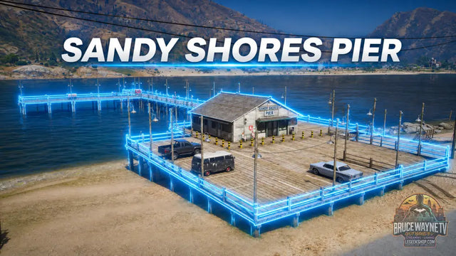 Sandy Shores Pier MLO FiveM - Quai Bois - Boutique Appats - Marche - Cafe Vue Lac