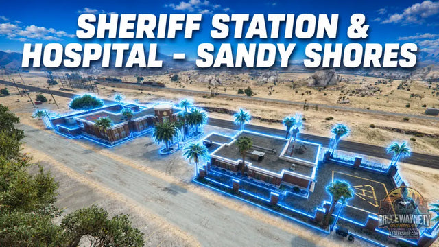 Sheriff Station et Hospital Sandy Shores MLO FiveM - 2 Batiments - Central Park - Textures